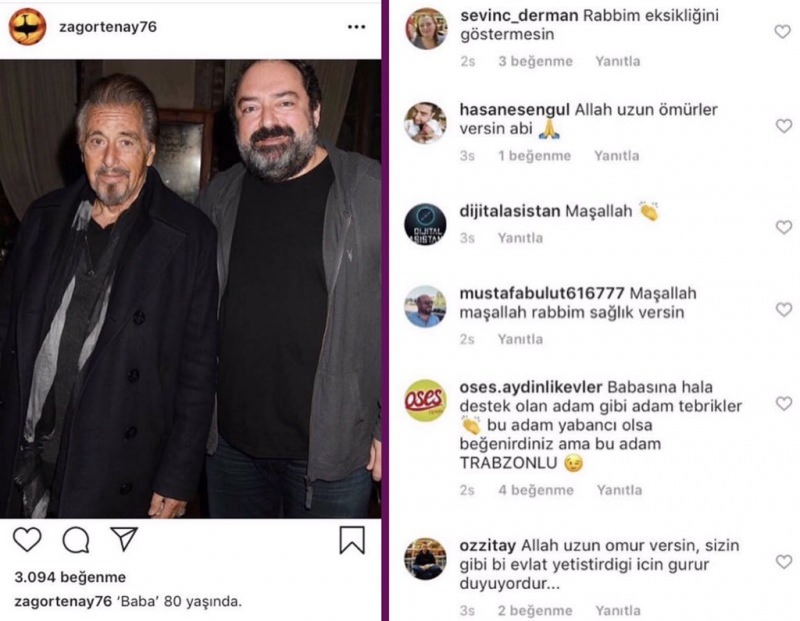 Yemek Sepetin perustaja Nevzat Aydın jakoi Al Pacinon! Sosiaalinen media sekava