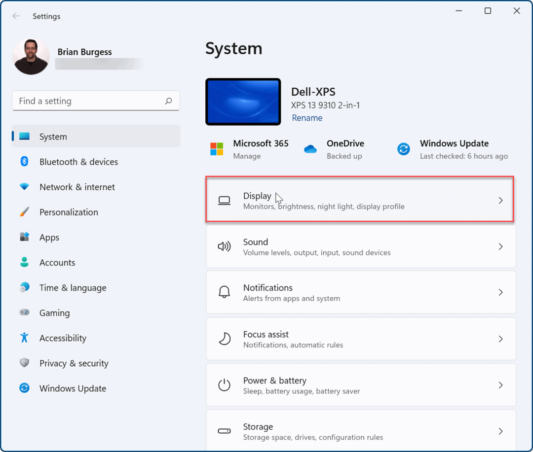 järjestelmänäyttö säädä näytön asteikkoasetuksia Windows 11:ssä