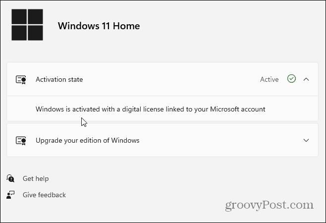 Aktivointitila Windows 11