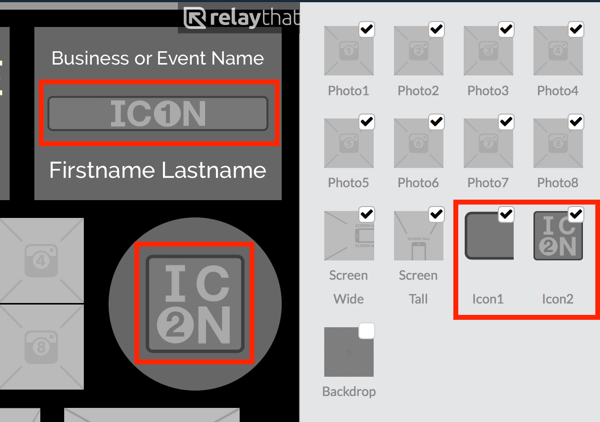 Lataa logosi Icon1- tai Icon2-pienoiskuvaan RelayThatissa.
