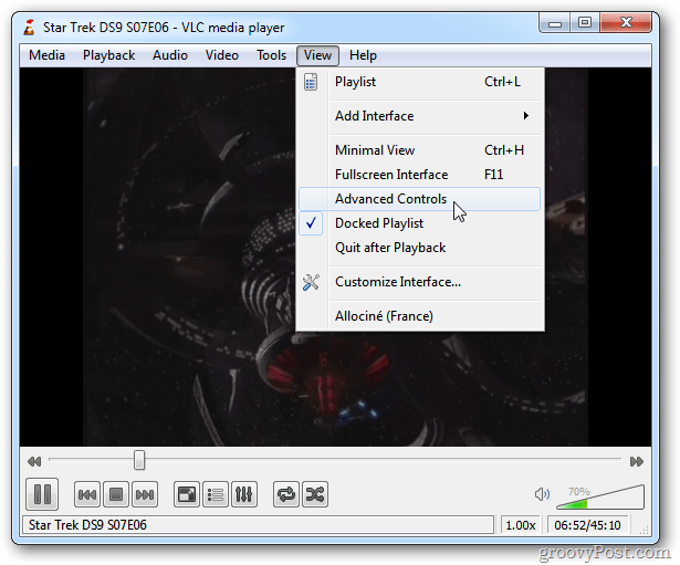 Ota kuvankaappauksia VLC Media Player -sovelluksessa