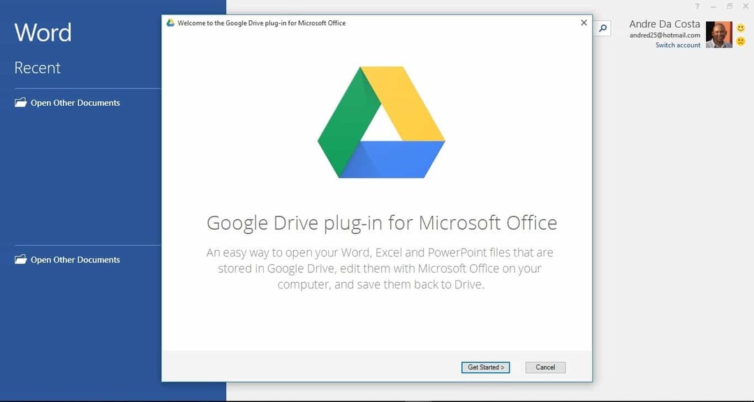 Google Drive -laajennus