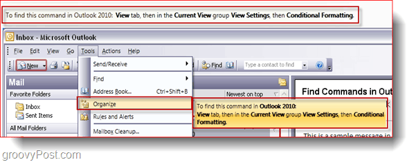 Office 2010 -nauhan interaktiivinen opas