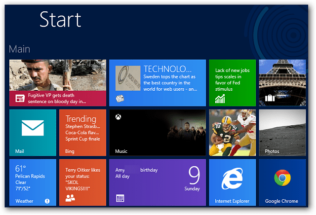 Sammuta Windows 8 Live Tile -ilmoitukset