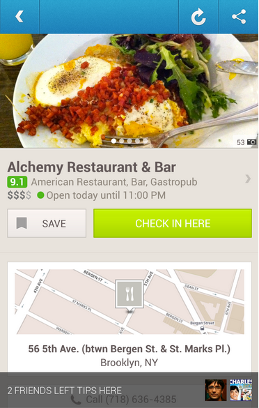foursquare-Android-päivitys