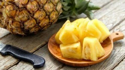 Hedelmävartalon turvotus: Ananas
