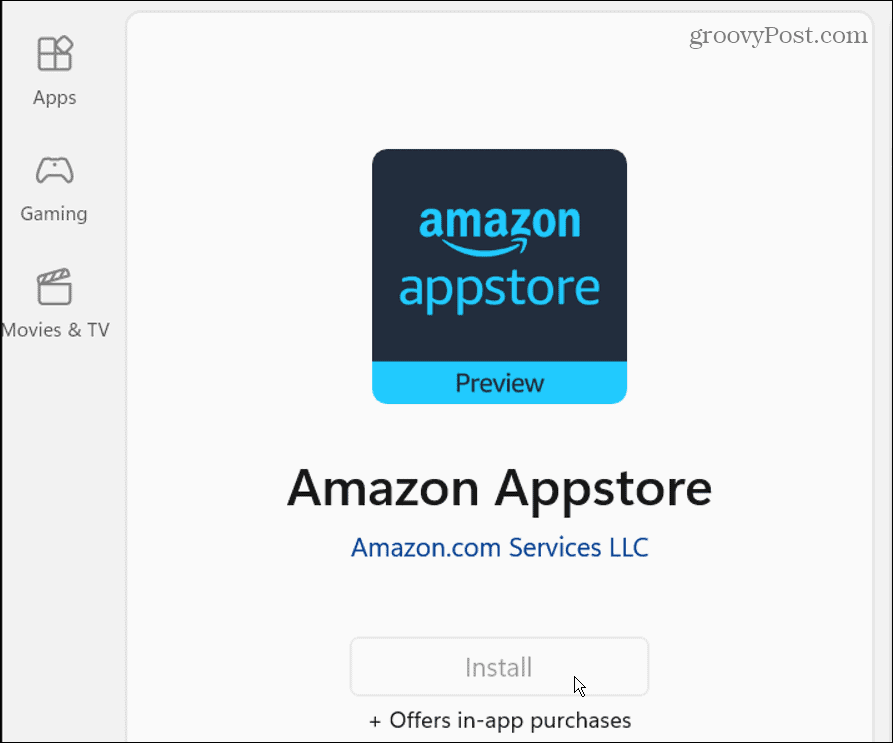 Asenna Amazon App Store Windows Storesta