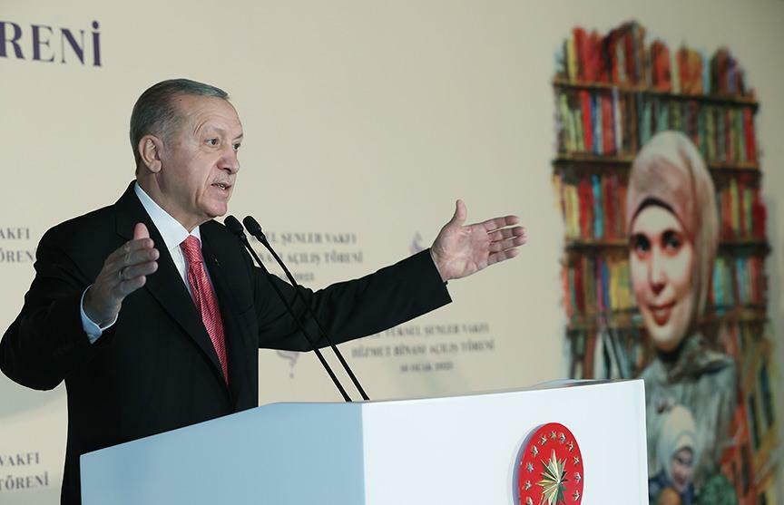 Presidentti Erdoğan puhui Şule Yüksel Şenler -säätiön avajaisissa