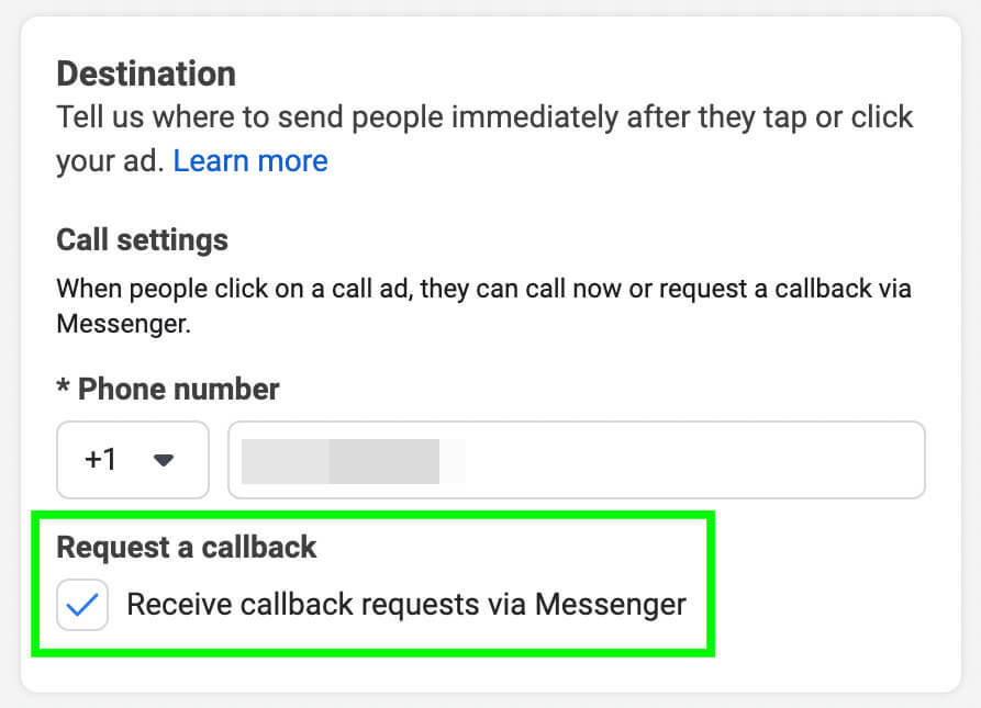 how-use-the-meta-call-ads-call-back-option-configure-call-settings-request-callback-box-receive-callback-requests-via-mesenger-example-2