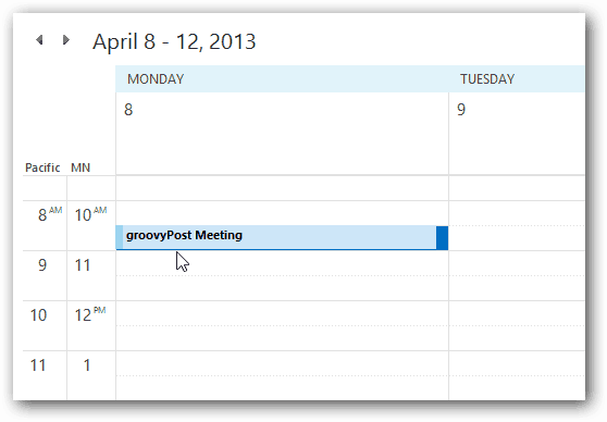 Outlook 2013 -kalenterin aikavyöhyke