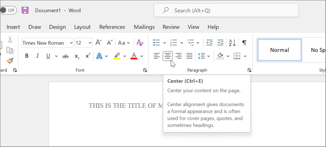 kirjoita otsikkomuodossa apa-tyyli Microsoft Wordissa