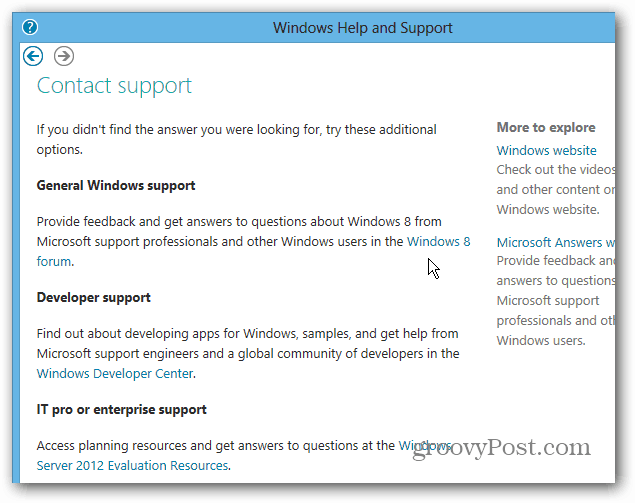 Ota yhteyttä Windows 8 -tukifoorumeihin