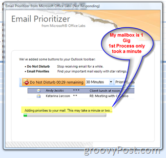 Kuinka järjestää postilaatikkosi uudella Email Prioritizer -lisäosalla Microsoft Outlook:: groovyPost.com-sovellukselle