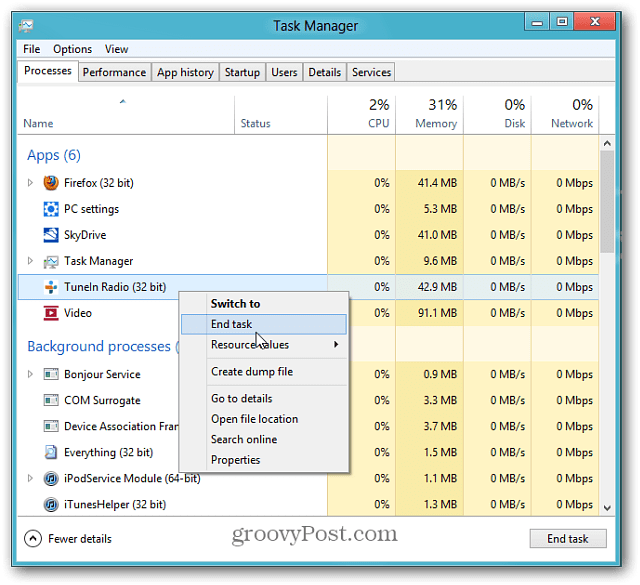 Kuinka sulkea Windows 8 Style -sovellukset