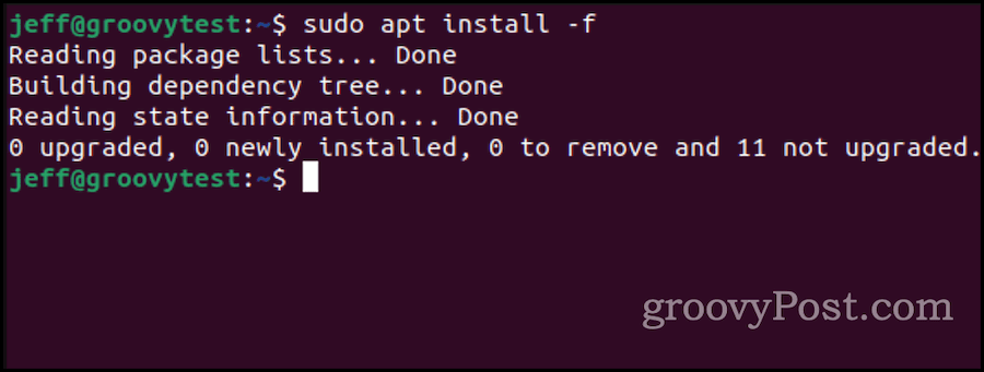 ubuntu apt install korjata rikkinäiset paketit