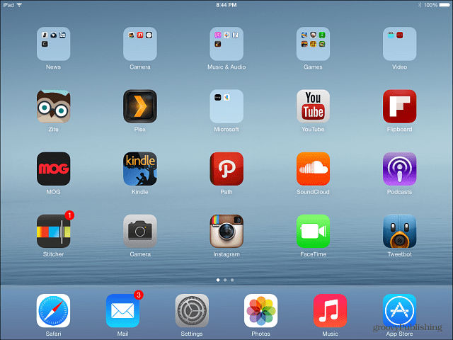 Palautettu iPad iOS 7