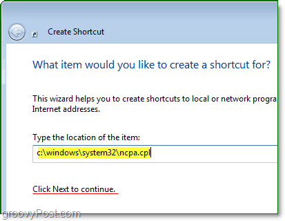 Käytä c: Windows system32ncpa.cpl tiedostopolkuna nopeasti avataksesi verkkoyhteydet