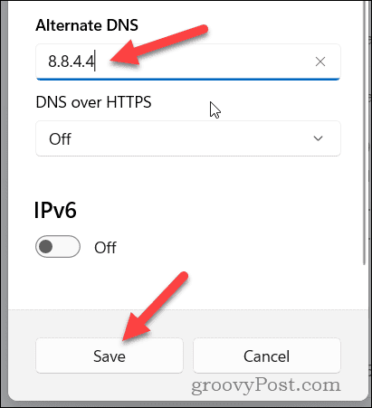 Määritä vaihtoehtoiset DNS-asetukset Windows 11:ssä