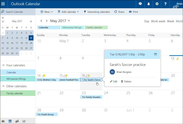 Outlook-kalenteri