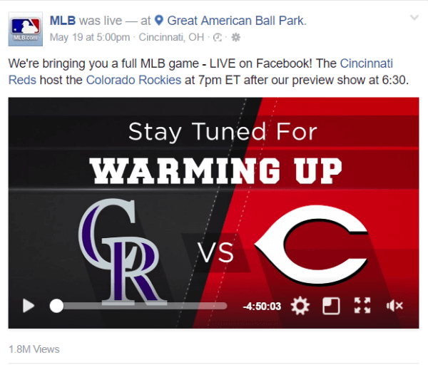 Facebook tekee yhteistyötä Major League Baseballin kanssa uuden suoratoistosopimuksen kanssa.