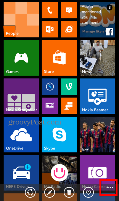 Windows Phone 8.1 -kuvakaappauslukitusnäyttö
