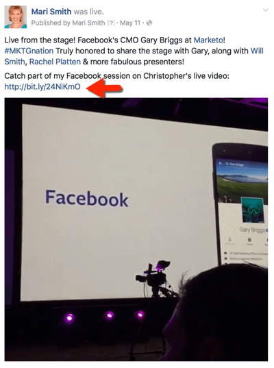 facebook live-sitoutuminen