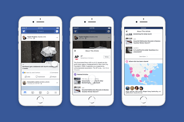 Facebook jakaa enemmän kontekstia artikkeleista ja julkaisijoista, jotka on jaettu uutissyötteessä.