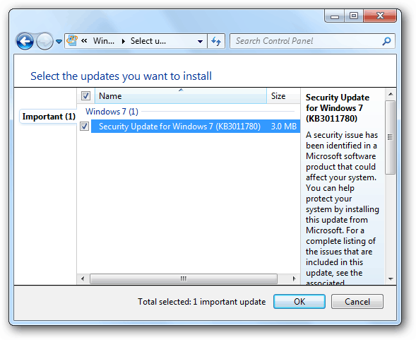 Microsoft Windows 7 -päivitykset