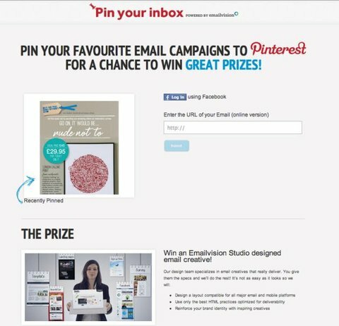 emailvision pinterest -kilpailu