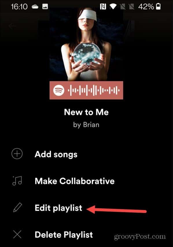 muokkaa soittolistaa spotify android