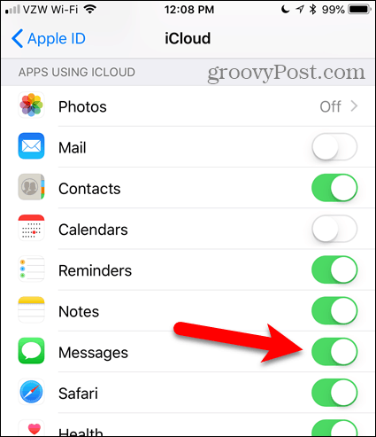 Ota viestit käyttöön iCloudissa iOS: ssa