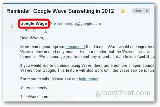 Google Wave heiluttaa hyvästit 30. huhtikuuta