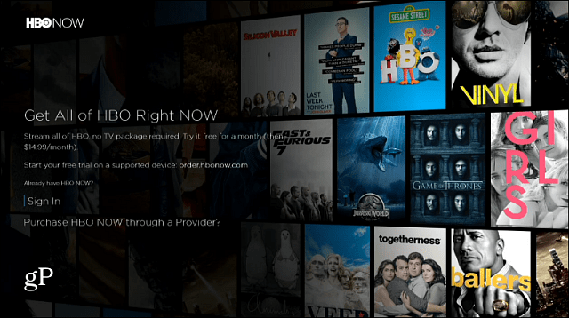 HBO Now Xbox -sovellus