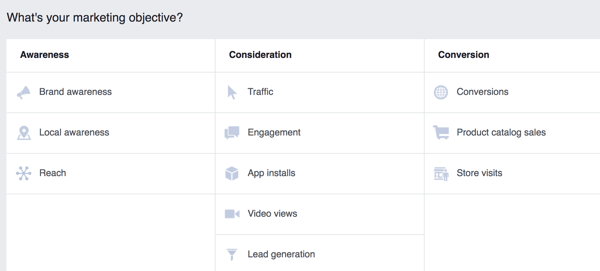 Kampanjatavoitteesi auttaa Facebookia määrittämään, mitkä kohdeyleisösi ihmiset näkevät mainoksesi.