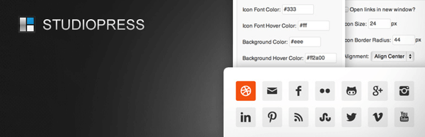 Simple Social Icons on helposti muokattava laajennus, jonka avulla voit lähettää linkkejä sosiaalisiin kanaviin blogiisi.