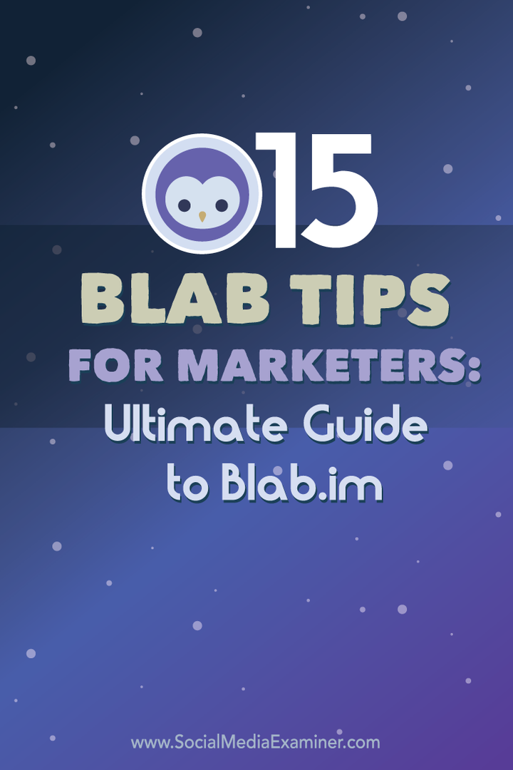 15 Blab-vinkkejä markkinoijille: Ultimate Guide to Blab.im: Social Media Examiner