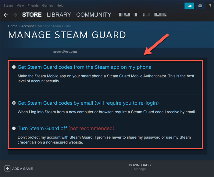 Steam Guardin hallinta Windows 10: ssä