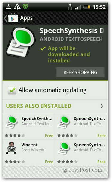 Android-teksti puheeksi