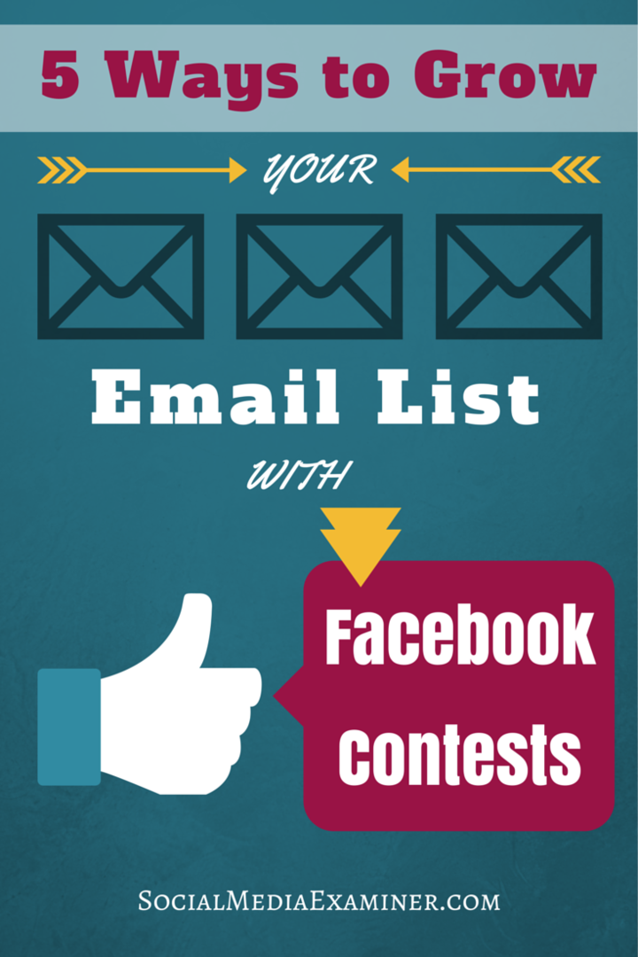 5 tapaa kasvattaa sähköpostilistasi Facebook-kilpailujen avulla: Sosiaalisen median tutkija