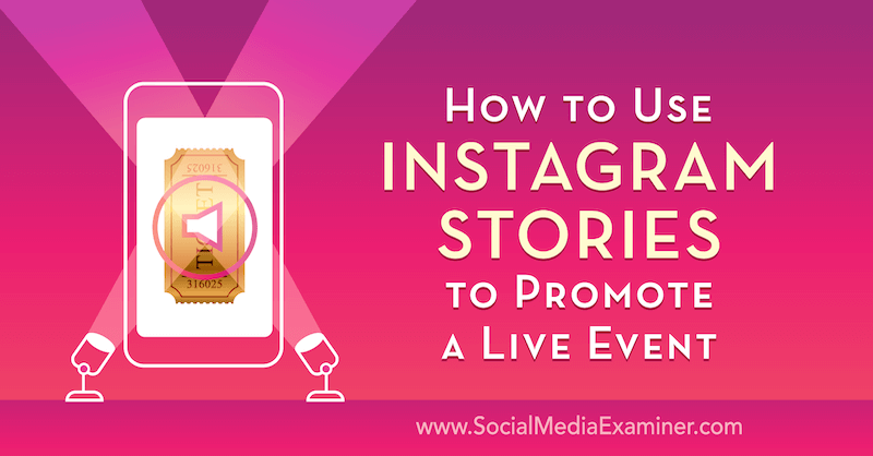 Nick Wolny käyttää sosiaalisen median tutkijaa Instagram-tarinoiden avulla suoran tapahtuman mainostamiseen.