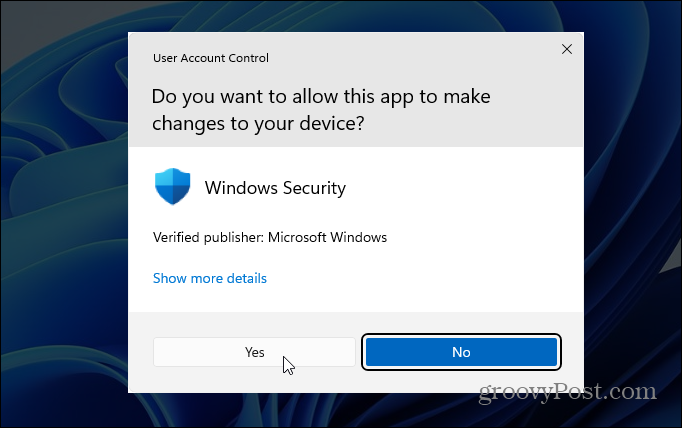 Käyttäjätilien valvonta Windows 11