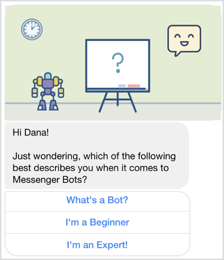 Esitä kysymys Facebook Messenger -robotilla.