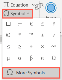 Symboli, lisää symboleja Wordissa Windowsissa