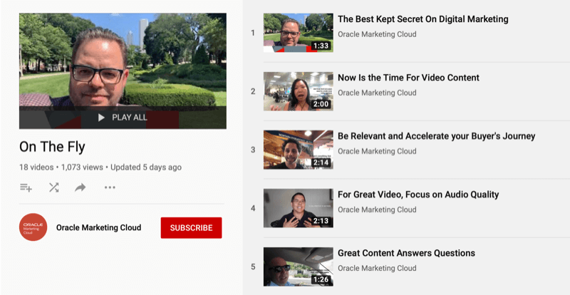 Oracle Marketing Cloud YouTube -sarja lennossa