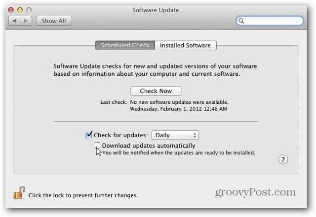 Määritä Apple OS X Lion -ohjelmiston päivitysominaisuus