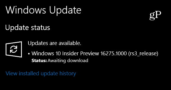 Microsoft julkaisee Windows 10 Insider Build 16275 -version tänään