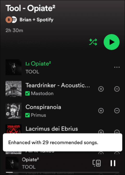 korjaa Spotify Shuffle ei sekoita