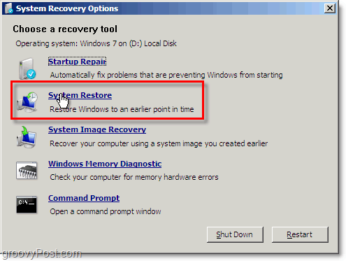 Windows 7 -järjestelmän palauttaminen on helppo käyttää korjausbotilasta