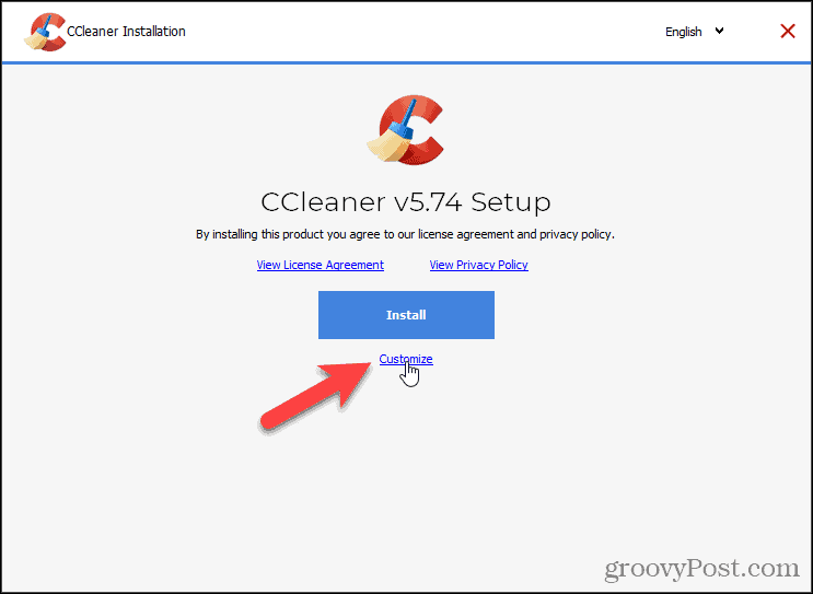 Mukauta CCleaner-asennusta