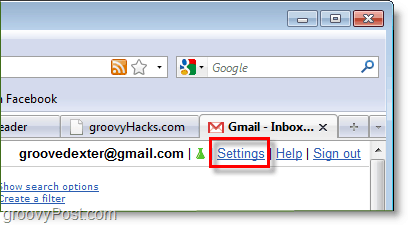 napsauta google mail -asetuksiasi